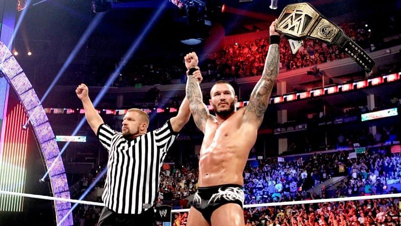 Triple H attacked Daniel Bryan to gift Randy Orton's the WWE Championship with his Money in the Bank contract.